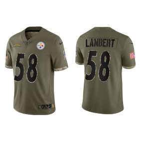 Jack Lambert Pittsburgh Steelers Olive 2022 Salute To Service Limited Jersey