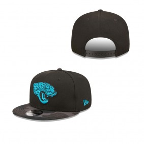 Men's Jacksonville Jaguars Black Camo Vize 9FIFTY Snapback Hat