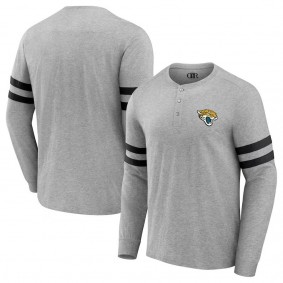 Jacksonville Jaguars NFL x Darius Rucker Henley Long Sleeve T-Shirt Heather Gray