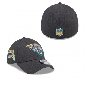 Men's Jacksonville Jaguars Graphite 2024 NFL Draft 39THIRTY Flex Hat