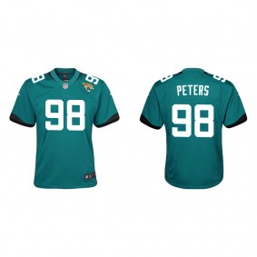 Youth Jacksonville Jaguars Corey Peters Teal Game Jersey