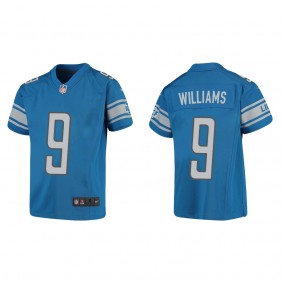 Youth Detroit Lions Jameson Williams Blue Game Jersey