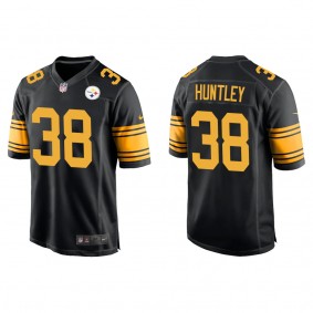 Men's Pittsburgh Steelers Jason Huntley Black Alternate Game Jersey
