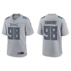 Jeffery Simmons Tennessee Titans Gray Atmosphere Fashion Game Jersey