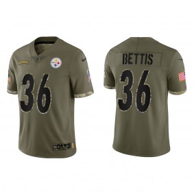Jerome Bettis Pittsburgh Steelers Olive 2022 Salute To Service Limited Jersey