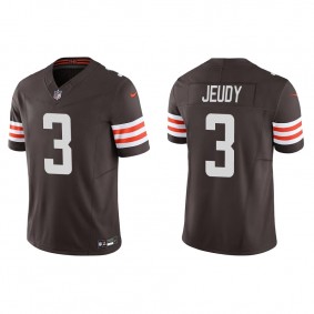 Men's Cleveland Browns Jerry Jeudy Brown Vapor F.U.S.E. Limited Jersey
