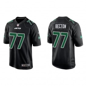 Jersey New York Jets Mekhi Becton Men's Fashion Game Black