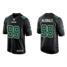 Jersey New York Jets Will McDonald Men's Fashion Game Black