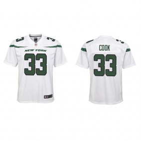 Youth New York Jets Dalvin Cook White Game Jersey