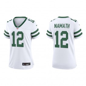 Joe Namath Women's New York Jets White Legacy Game Jersey