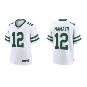 Joe Namath Youth New York Jets White Legacy Game Jersey
