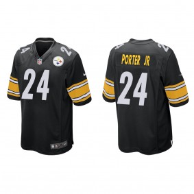 Men's Pittsburgh Steelers Joey Porter Jr. Black 2023 NFL Draft Game Jersey