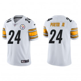Men's Pittsburgh Steelers Joey Porter Jr. White 2023 NFL Draft Vapor Limited Jersey