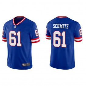Men's New York Giants John Michael Schmitz Royal 2023 NFL Draft Classic Vapor Limited Jersey