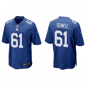 Men's New York Giants John Michael Schmitz Royal 2023 NFL Draft Game Jersey