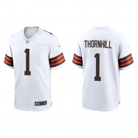 Men's Juan Thornhill Cleveland Browns White Game Jersey