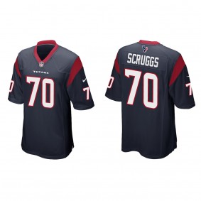Men's Houston Texans Juice Scruggs Navy 2023 NFL Draft Game Jersey