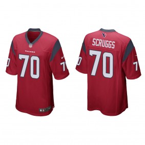 Men's Houston Texans Juice Scruggs Red 2023 NFL Draft Game Jersey