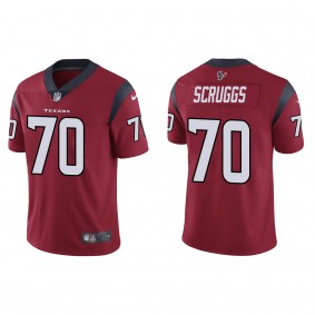 Men's Houston Texans Juice Scruggs Red 2023 NFL Draft Vapor Limited Jersey