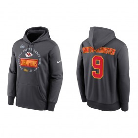 JuJu Smith-Schuster Kansas City Chiefs Anthracite Super Bowl LVII Champions Locker Room Trophy Collection Pullover Hoodie