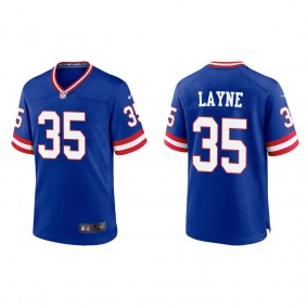 Men's New York Giants Justin Layne Royal Classic Game Jersey