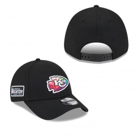 Men's Kansas City Chiefs Black 2023 NFL Crucial Catch 9FORTY Adjustable Hat