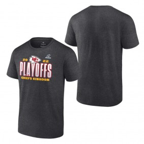 Men's Kansas City Chiefs Charcoal 2022 NFL Playoffs Our Time T-Shirt