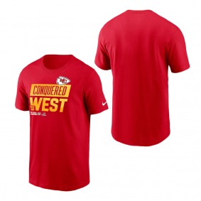 Men's Kansas City Chiefs Nike Red 2022 AFC West Division Champions Locker Room Trophy Collection T-Shirt