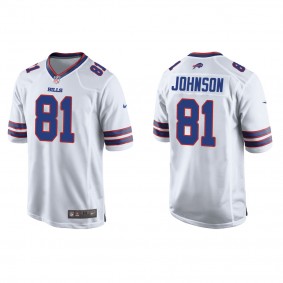 Men's KeeSean Johnson Buffalo Bills White Game Jersey