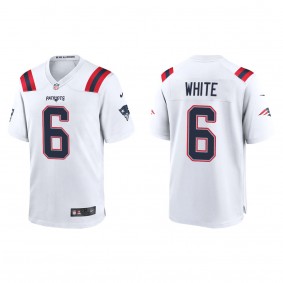 Men's New England Patriots Keion White White 2023 NFL Draft Game Jersey