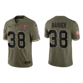 Kenjon Barner Tampa Bay Buccaneers Olive 2022 Salute To Service Limited Jersey