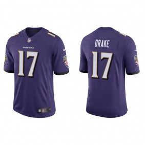 Men's Baltimore Ravens Kenyan Drake Purple Vapor Limited Jersey