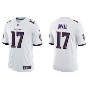 Men's Baltimore Ravens Kenyan Drake White Vapor Limited Jersey