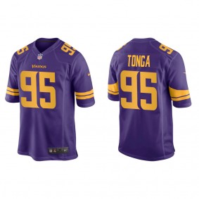 Men's Minnesota Vikings Khyiris Tonga Purple Alternate Game Jersey