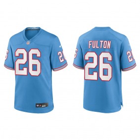 Kristian Fulton Tennessee Titans Light Blue Oilers Throwback Alternate Game Jersey