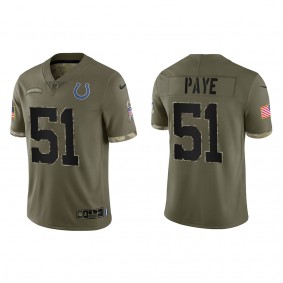 Kwity Paye Indianapolis Colts Olive 2022 Salute To Service Limited Jersey