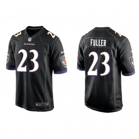 Men's Baltimore Ravens Kyle Fuller Black Game Jersey