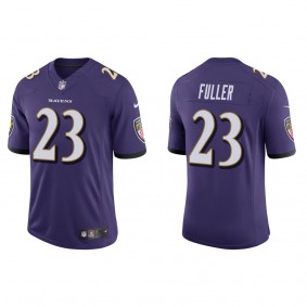 Men's Baltimore Ravens Kyle Fuller Purple Vapor Limited Jersey
