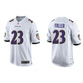 Men's Baltimore Ravens Kyle Fuller White Game Jersey