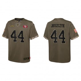 Kyle Juszczyk Youth San Francisco 49ers Olive 2022 Salute To Service Limited Jersey