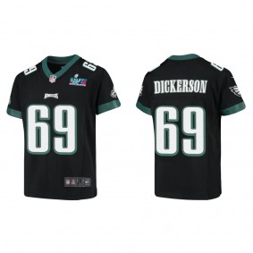 Landon Dickerson Youth Philadelphia Eagles Super Bowl LVII Black Game Jersey
