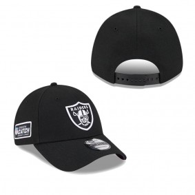Men's Las Vegas Raiders Black 2023 NFL Crucial Catch 9FORTY Adjustable Hat
