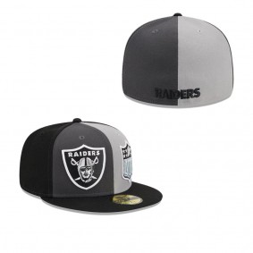 Men's Las Vegas Raiders Black 2023 Sideline 59FIFTY Fitted Hat