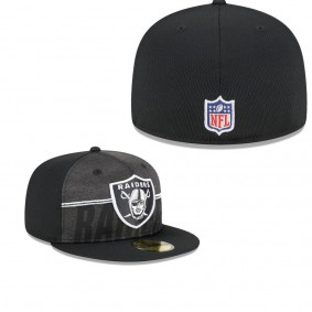 Men's Las Vegas Raiders Black 2023 NFL Training Camp 59FIFTY Fitted Hat