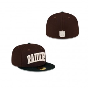 Las Vegas Raiders Just Caps Green Satin 59FIFTY Fitted Hat