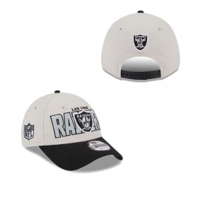 Men's Las Vegas Raiders Stone Black 2023 NFL Draft 9FORTY Adjustable Hat