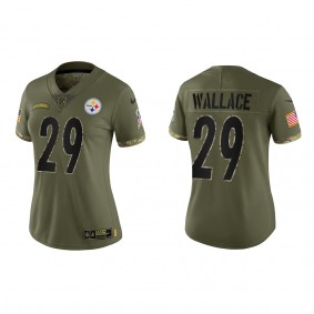 Levi Wallace Women's Pittsburgh Steelers Olive 2022 Salute To Service Limited Jersey