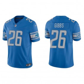 Men's Detroit Lions Jahmyr Gibbs Blue 2023 NFL Draft Vapor F.U.S.E. Limited Jersey