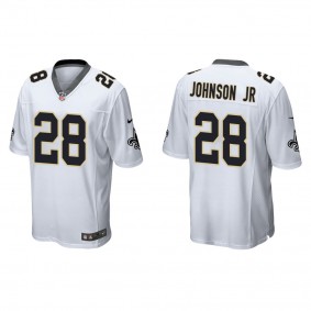 Men's Lonnie Johnson Jr. New Orleans Saints White Game Jersey