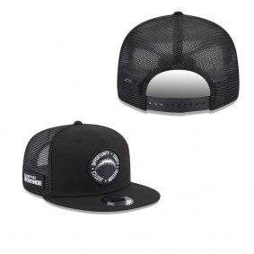 Men's Los Angeles Chargers Black 2022 Inspire Change Trucker 9FIFTY Adjustable Snapback Hat